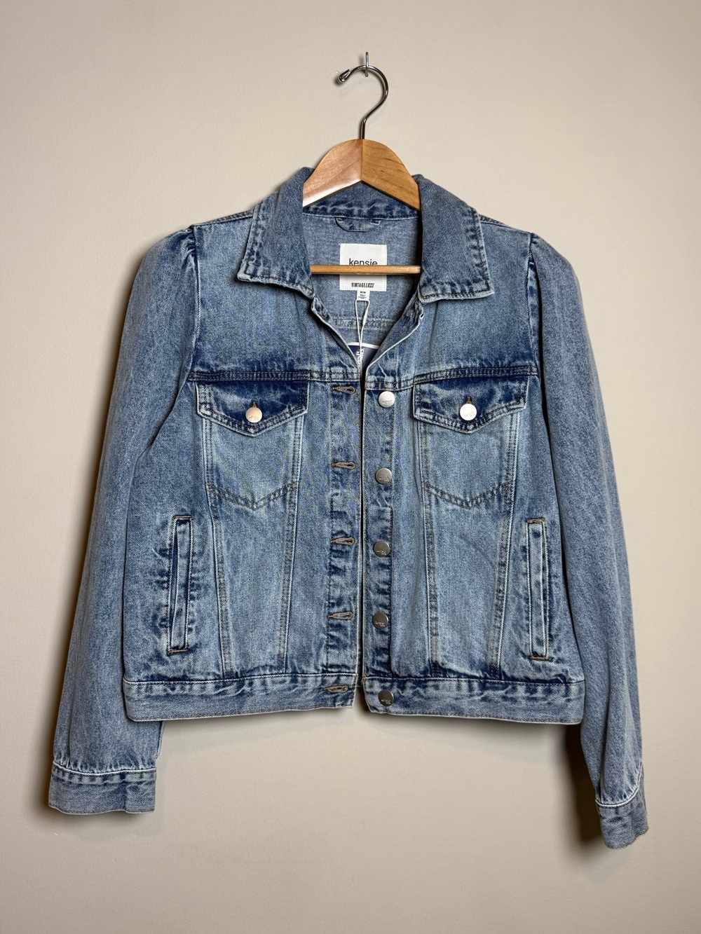 NWT | Kensie | Jeans Vintage Luxe Denim Jacket | Light Wash | Medium